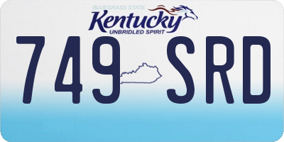 KY license plate 749SRD