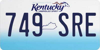 KY license plate 749SRE