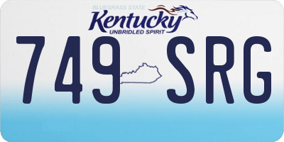KY license plate 749SRG