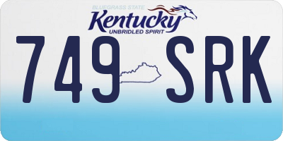 KY license plate 749SRK