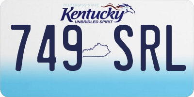 KY license plate 749SRL