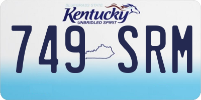 KY license plate 749SRM
