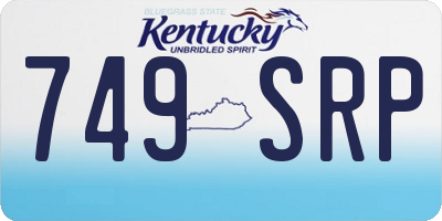KY license plate 749SRP