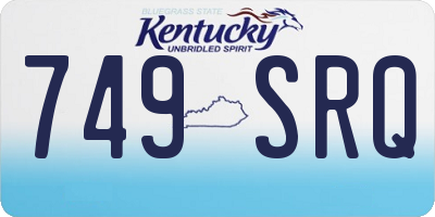KY license plate 749SRQ