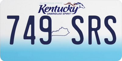 KY license plate 749SRS