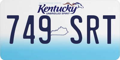 KY license plate 749SRT