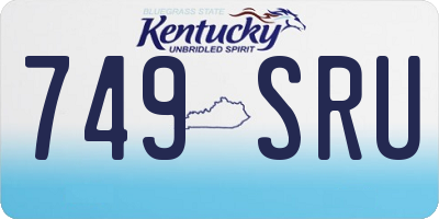 KY license plate 749SRU
