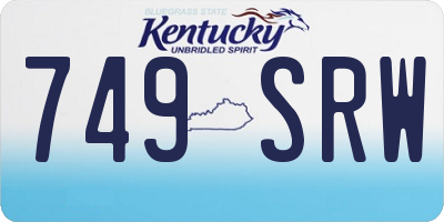 KY license plate 749SRW