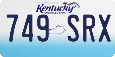 KY license plate 749SRX
