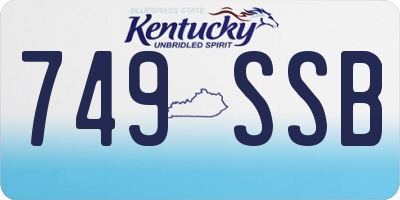 KY license plate 749SSB