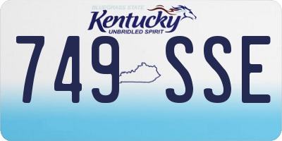 KY license plate 749SSE