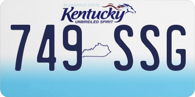KY license plate 749SSG