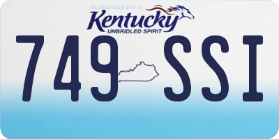 KY license plate 749SSI