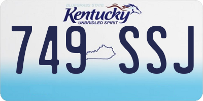 KY license plate 749SSJ