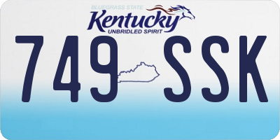 KY license plate 749SSK