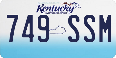 KY license plate 749SSM