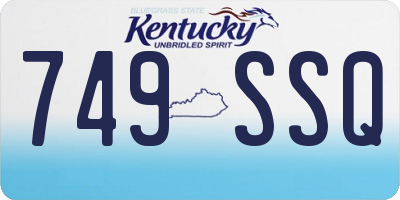 KY license plate 749SSQ