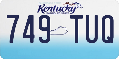KY license plate 749TUQ