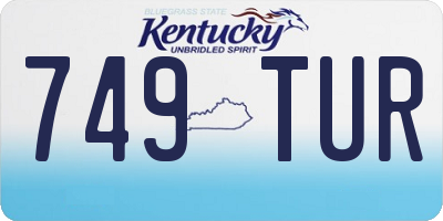 KY license plate 749TUR