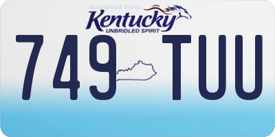 KY license plate 749TUU