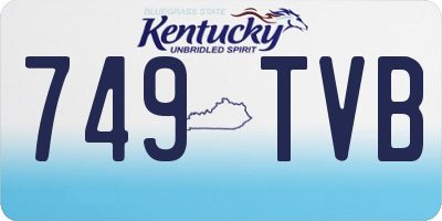 KY license plate 749TVB