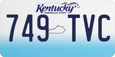KY license plate 749TVC