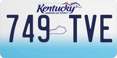 KY license plate 749TVE