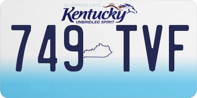 KY license plate 749TVF