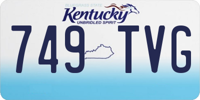 KY license plate 749TVG