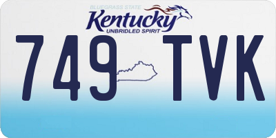 KY license plate 749TVK