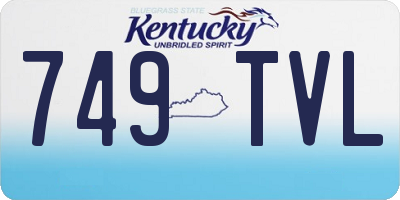 KY license plate 749TVL