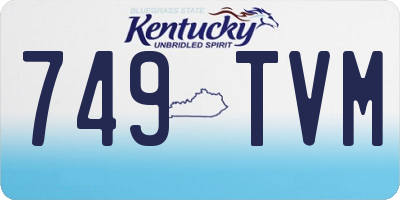 KY license plate 749TVM