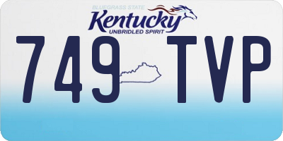 KY license plate 749TVP