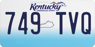 KY license plate 749TVQ