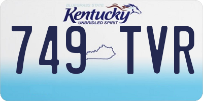 KY license plate 749TVR