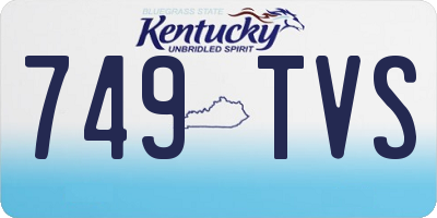 KY license plate 749TVS