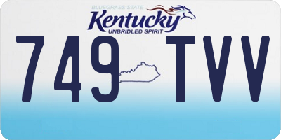 KY license plate 749TVV