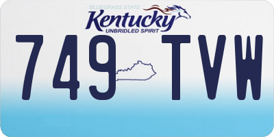 KY license plate 749TVW