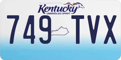 KY license plate 749TVX
