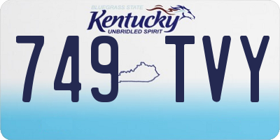 KY license plate 749TVY