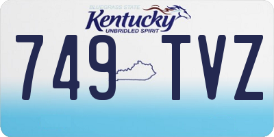 KY license plate 749TVZ