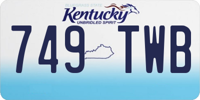 KY license plate 749TWB