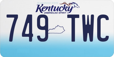 KY license plate 749TWC