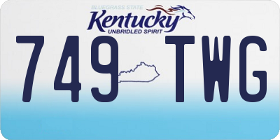 KY license plate 749TWG