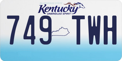 KY license plate 749TWH