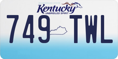 KY license plate 749TWL