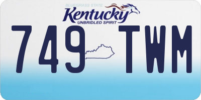 KY license plate 749TWM