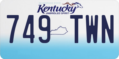 KY license plate 749TWN
