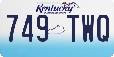 KY license plate 749TWQ