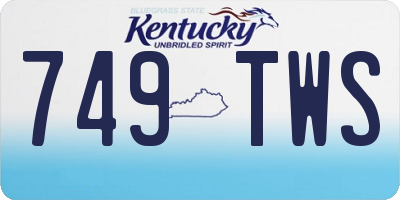 KY license plate 749TWS